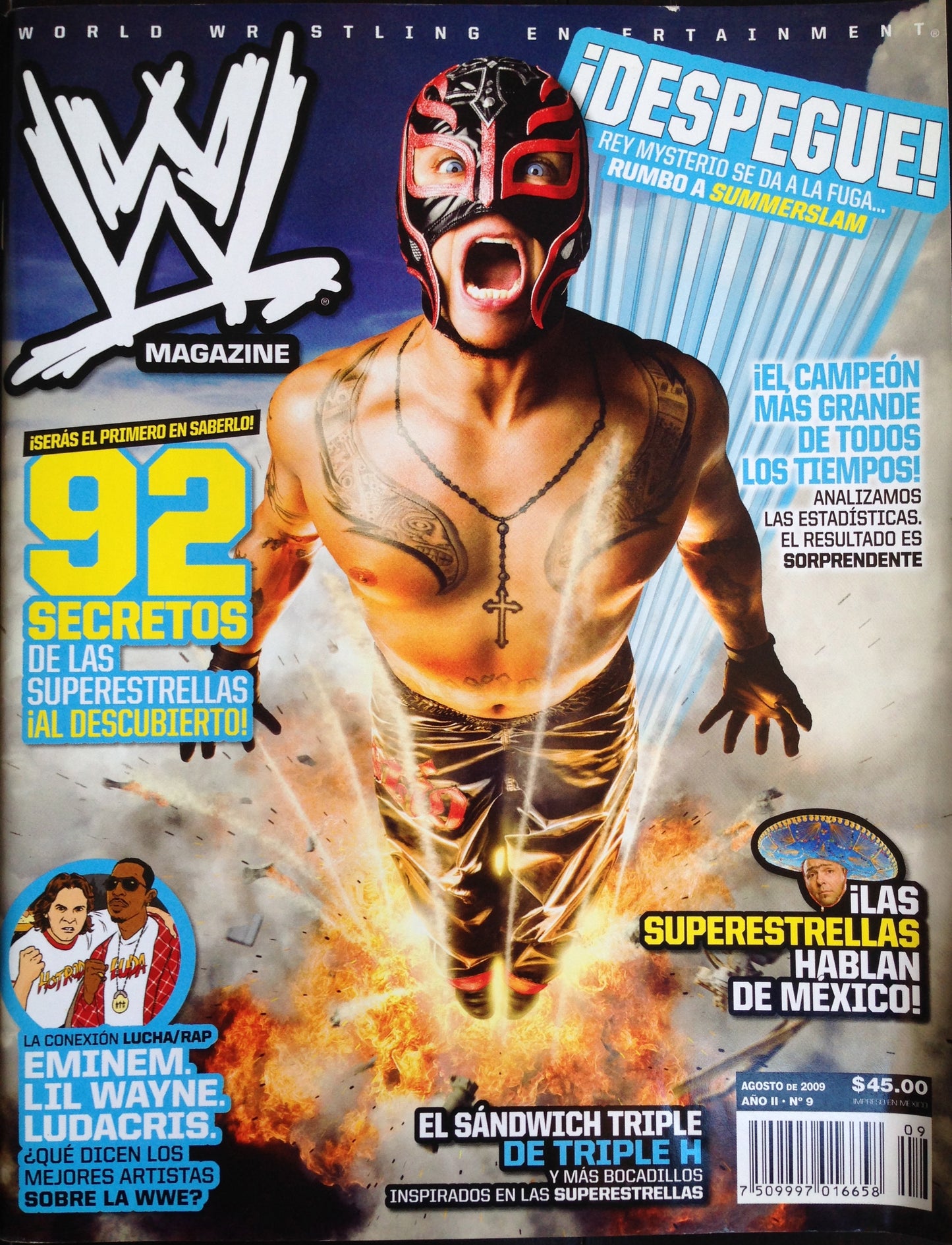 WWE Magazine from Mexico August 2009 Magazine PWcatalog