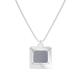 Royal Rumble Bixler Square Pendant in Sterling Silver