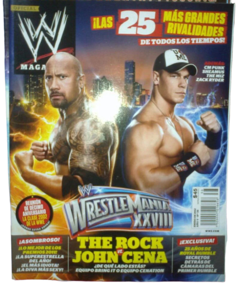 WWE Magazine from Mexico January 2012 Magazine PWcatalog