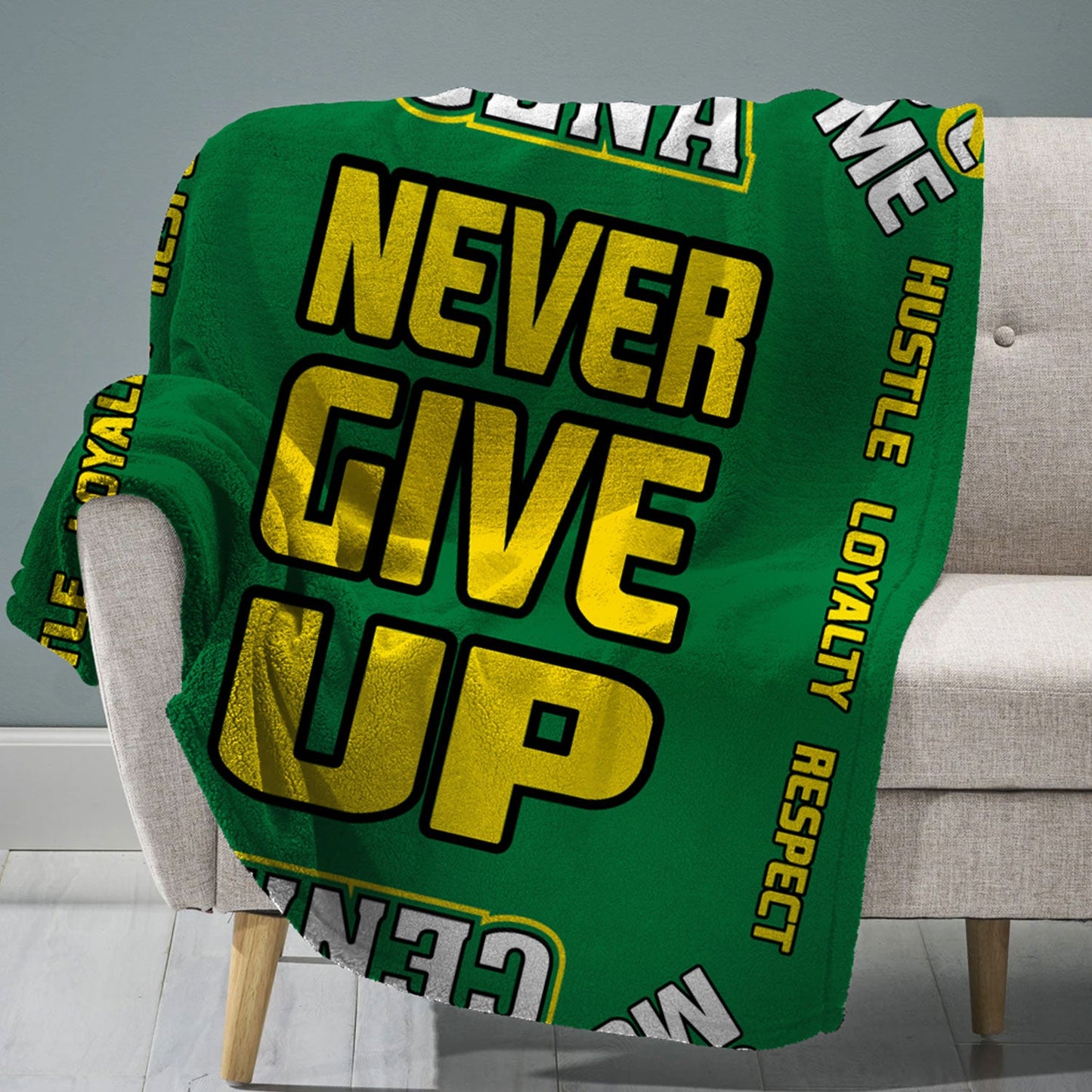 John Cena "Earn The Day" Sleep Squad Fleece Throw Blanket