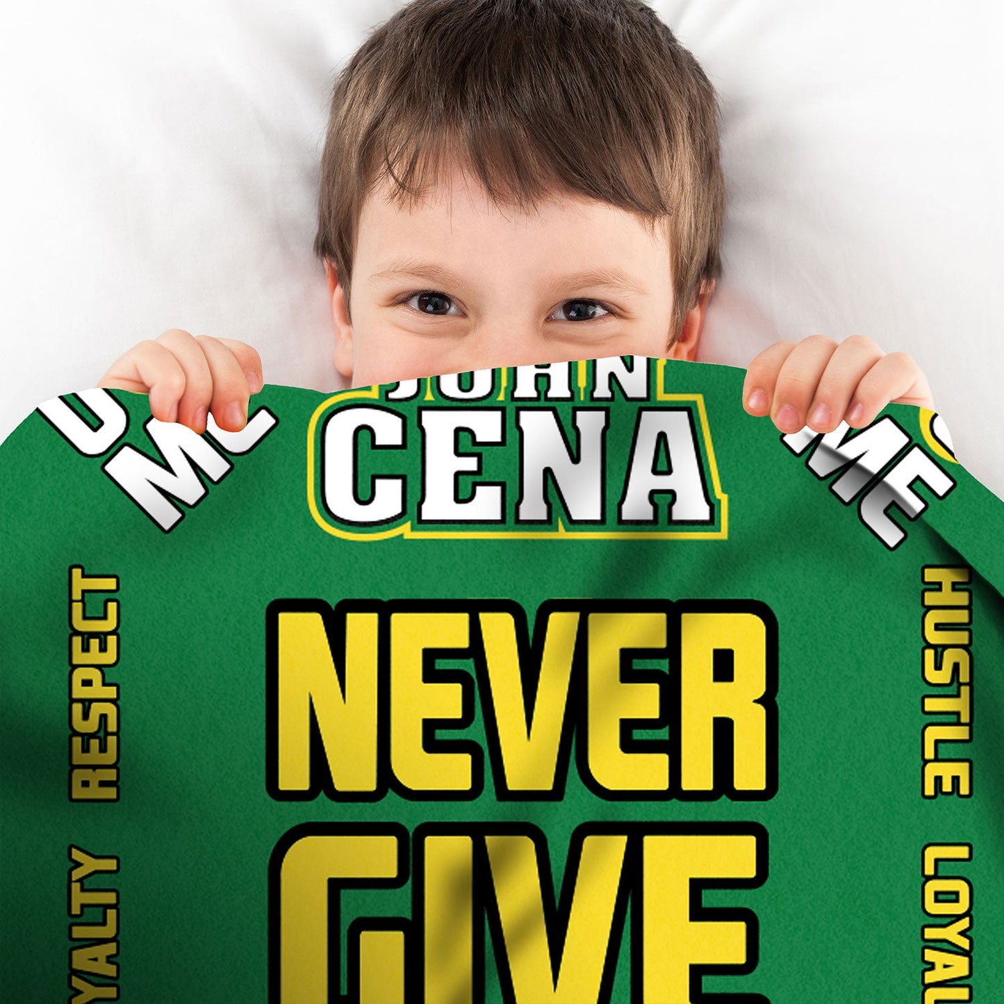 John Cena "Earn The Day" Sleep Squad Fleece Throw Blanket