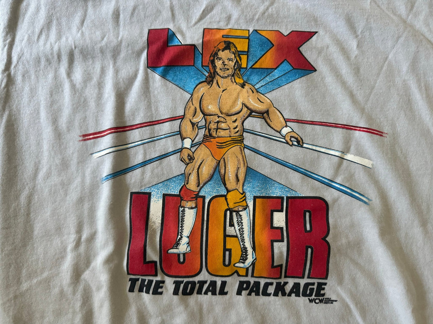1990 WCW “The Total Package” Lex Luger T-Shirt - image 2