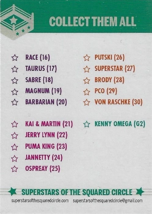 Superstars of the Squared Circle Trading Cards Series TWO / Checklist trading card PW Catalog
