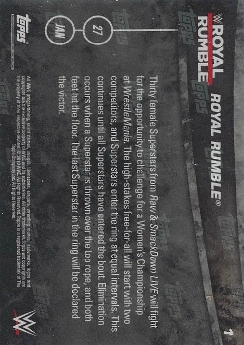 Royal Rumble – 30-Woman Over the Top Rope Battle Royal trading card PW Catalog