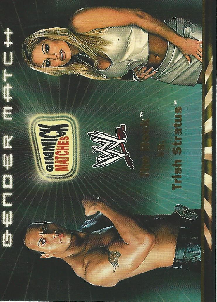 WWE Fleer Royal Rumble 2002 The Rock and Trish Stratus GM7