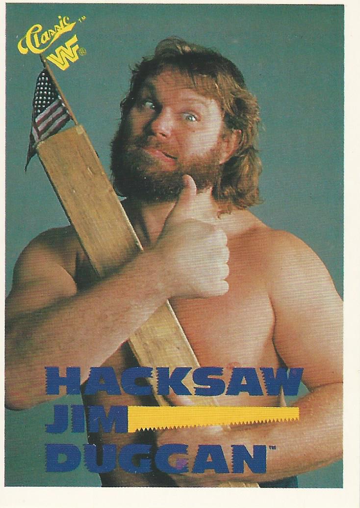 WWF Classic Trading Cards 1990 Hacksaw Jim Duggan No.110 trading card PW Catalog