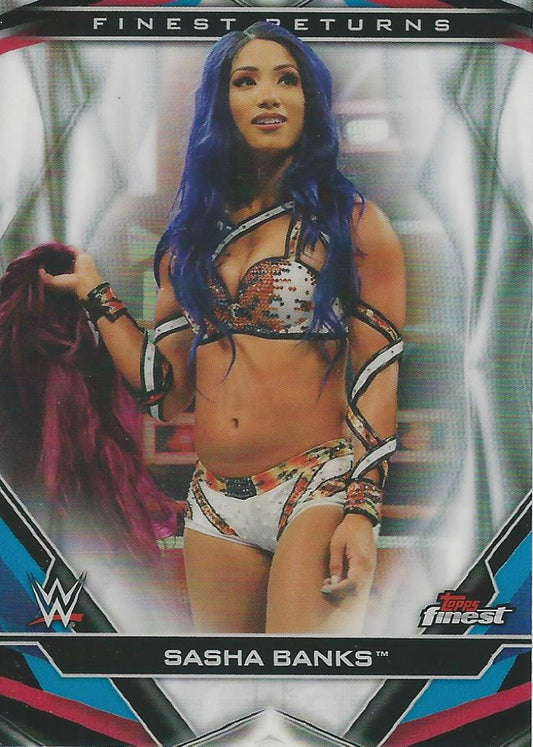 WWE Topps Finest 2020 Sasha Banks R18 trading card PW Catalog