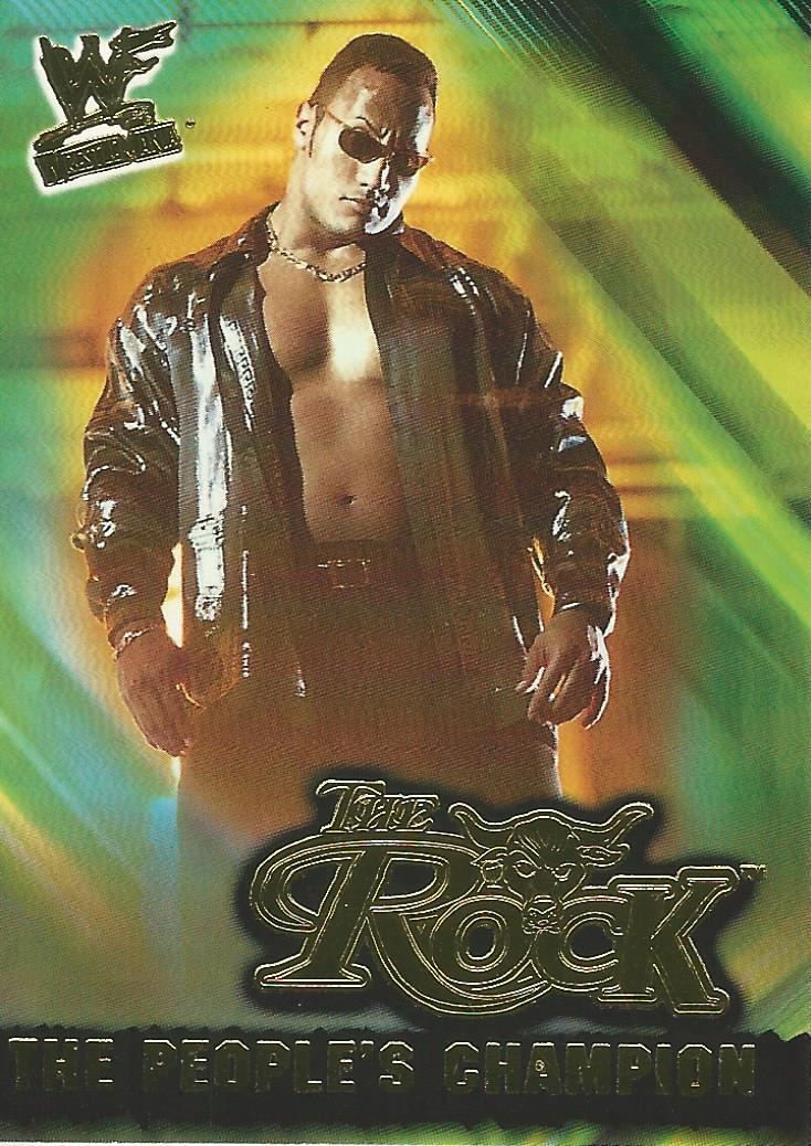 WWF Fleer Wrestlemania 2001 The Rock 7 of 15 PC trading card PW Catalog
