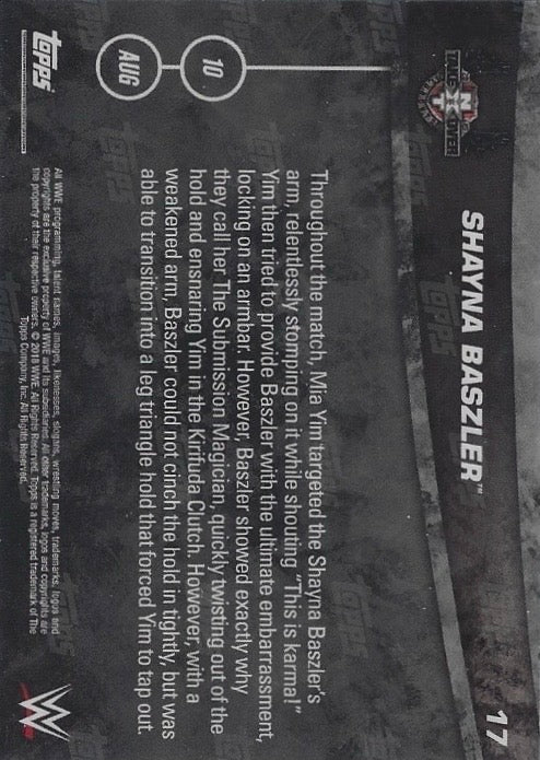 Shayna Baszler Retains the NXT Women’s Championship trading card PW Catalog