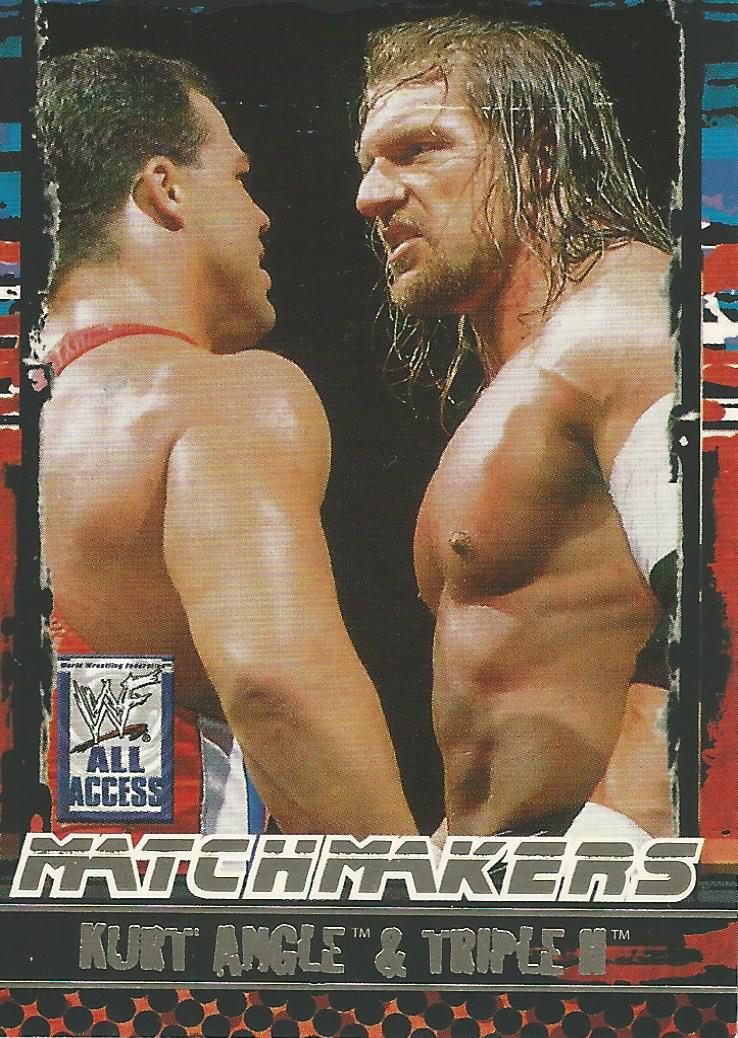 WWF Fleer All Access 2002 Kurt Angle and Triple H MM 8 of 15 trading card PW Catalog