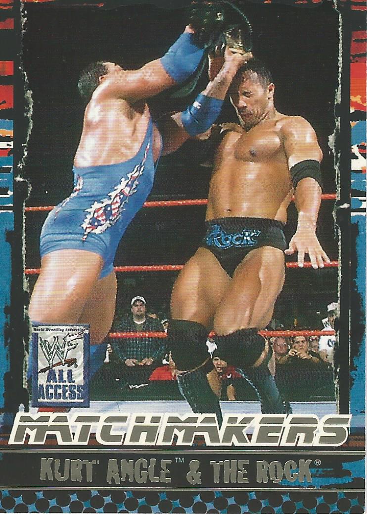 WWF Fleer All Access 2002 Kurt Angle and The Rock MM 13 of 15 trading card PW Catalog