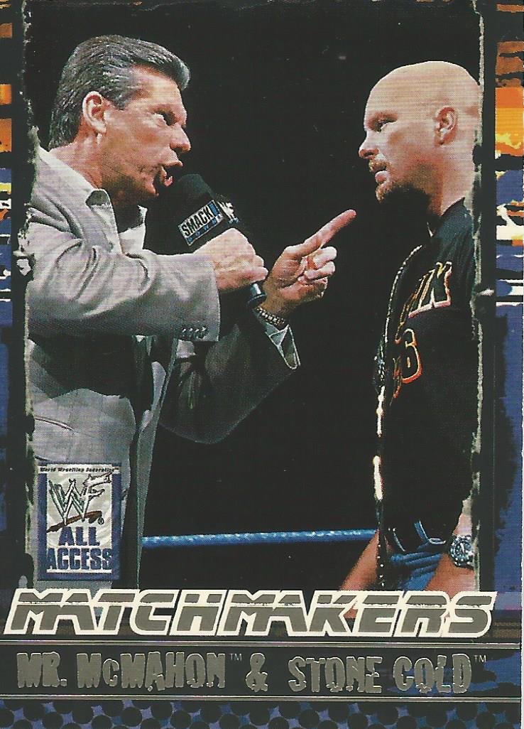 WWF Fleer All Access 2002 Mr McMahon and Stone Cold MM 15 of 15 trading card PW Catalog