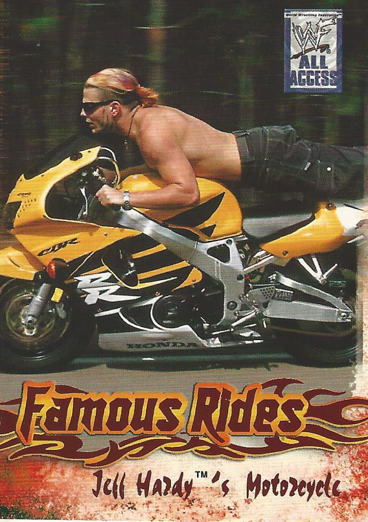 WWF Fleer All Access 2002 Famous Rides FR 9 of 12 Jeff Hardy trading card PW Catalog