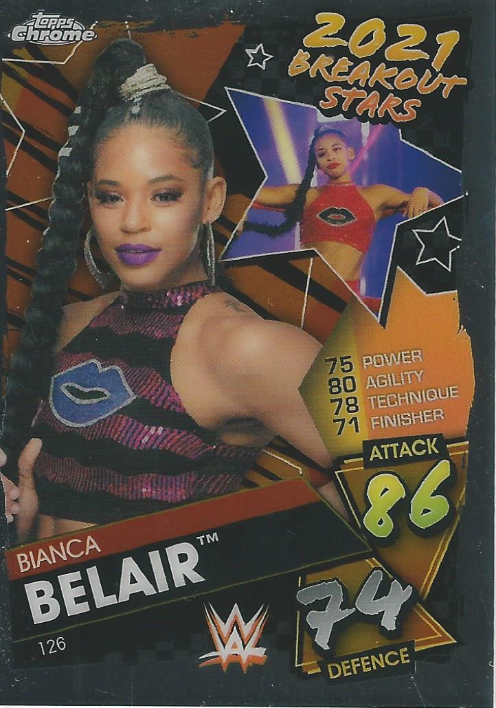 WWE Topps Slam Attax Chrome 2021 Bianca Belair #126