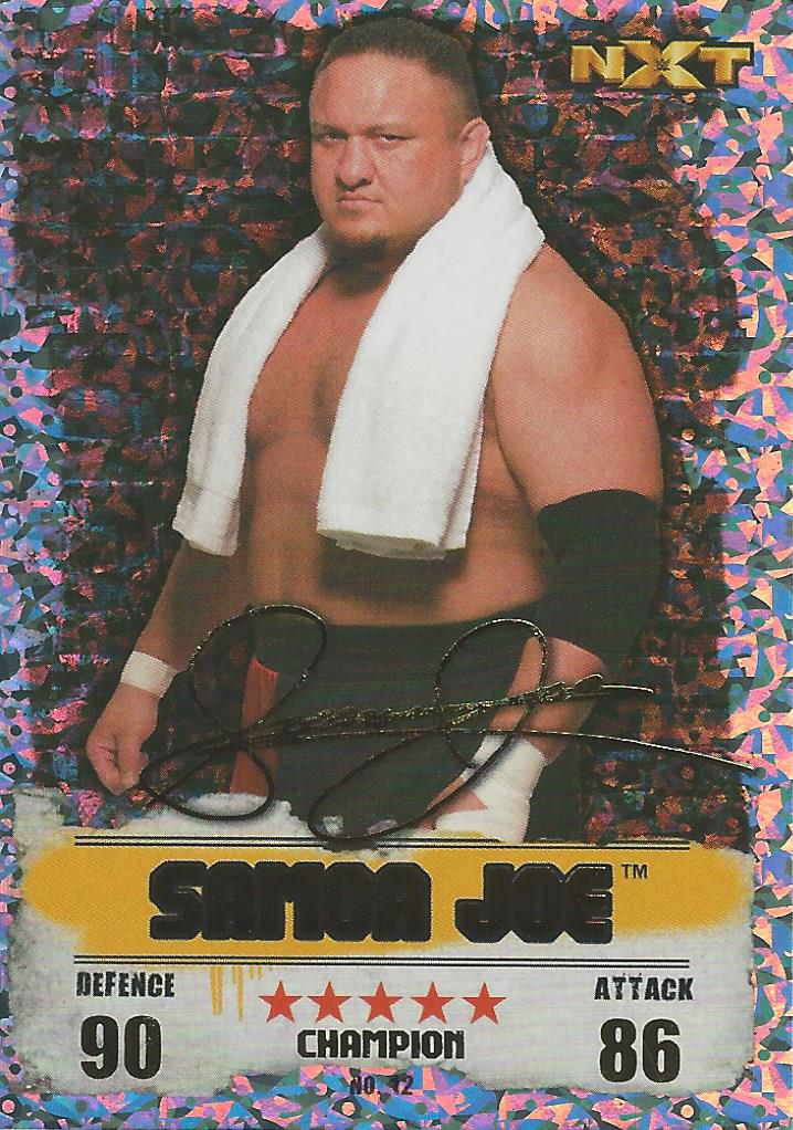 WWE Topps Slam Attax Takeover 2016 Samoa Joe Gold Champion #12