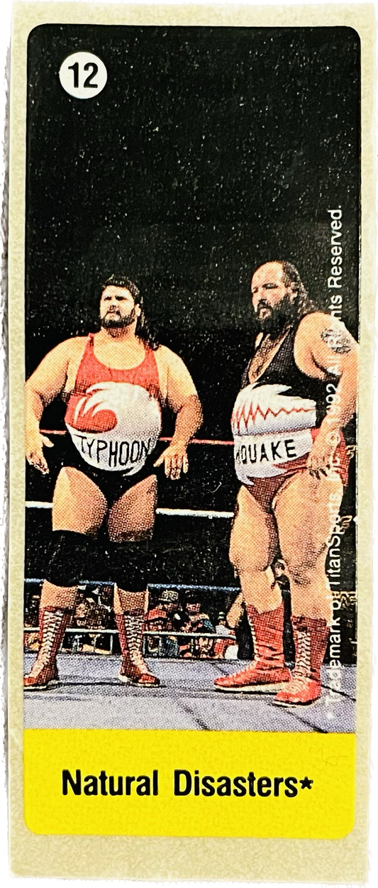 WWF Dunkin Bubble Gum Stickers (1992) No. 12 Natural Disasters PW Catalog