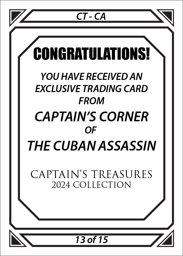 The Cuban Assassin trading card PW Catalog