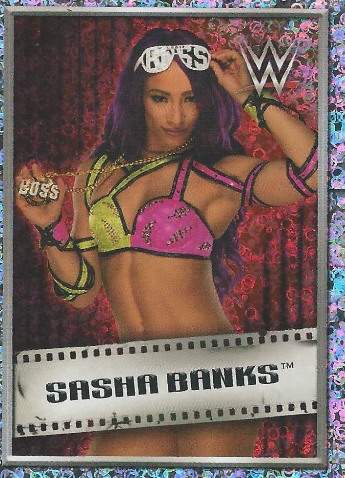 WWE Topps 2018 Stickers Sasha Banks Foil #130