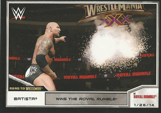 WWE Topps Road to WrestleMania 2014 Batista #75