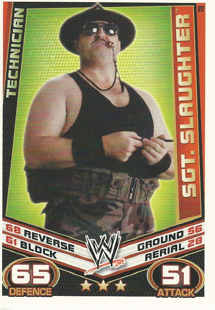 WWE Topps Slam Attax Rebellion 2012 Sgt Slaughter #138