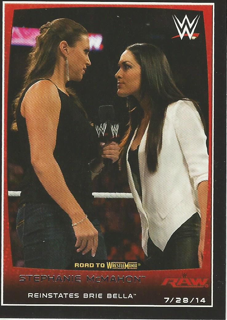 WWE Topps Road to Wrestlemania 2015 Stephanie and Brie Bella #38