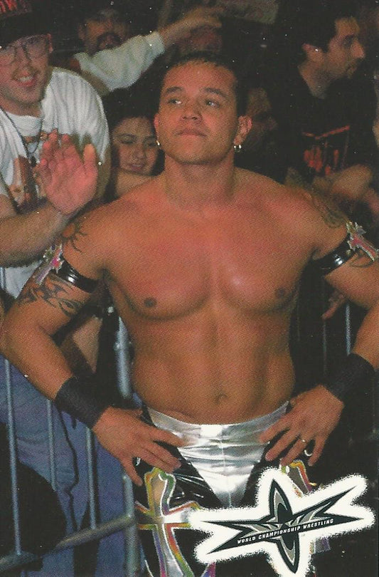 WCW Crazy Planet Stickers 1999 Rey Mysterio trading card PW Catalog