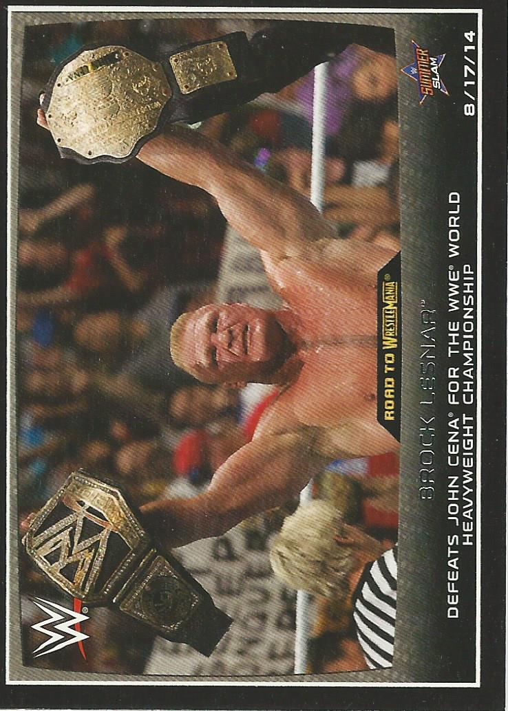 WWE Topps Road to Wrestlemania 2015 Brock Lesnar #44