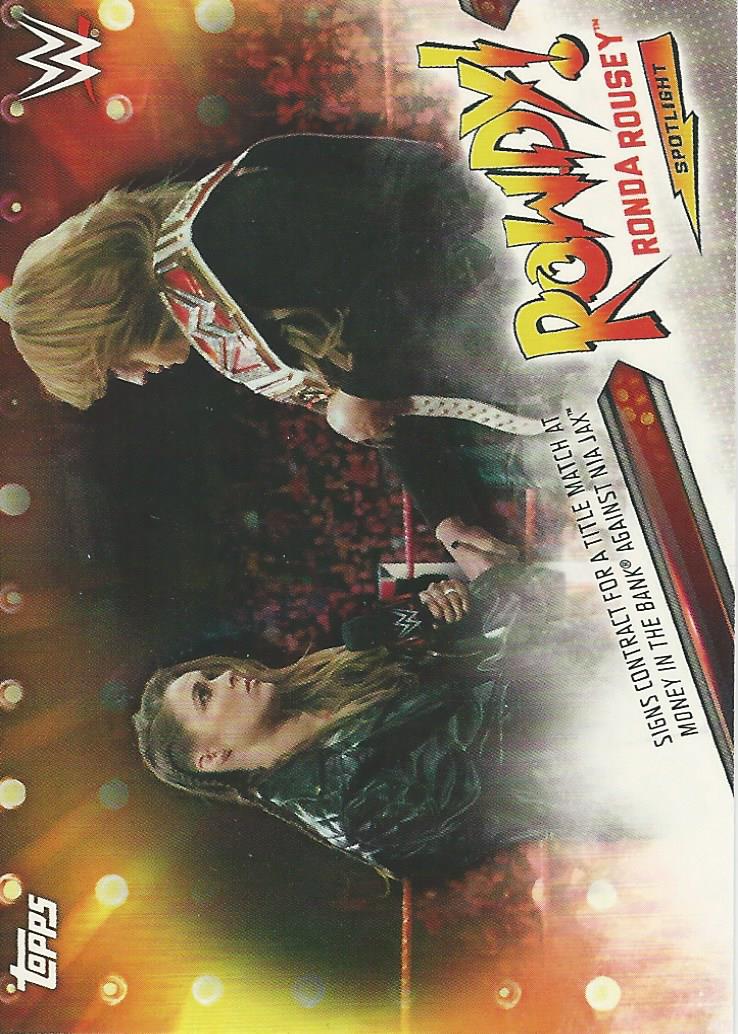 WWE Topps Raw 2019 Ronda Rousey 13 of 40 trading card PW Catalog