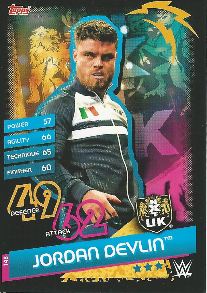 WWE Topps Slam Attax Reloaded 2020 Jordan Devlin #148 NXT UK