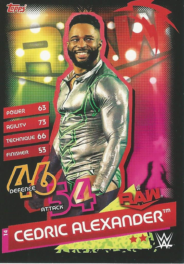 WWE Topps Slam Attax Reloaded 2020 Cedric Alexander #14