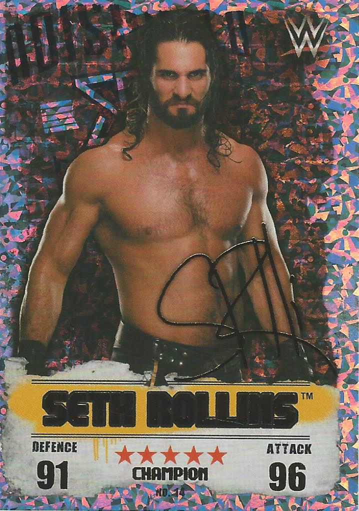 WWE Topps Slam Attax Takeover 2016 Seth Rollins Gold Champion #14