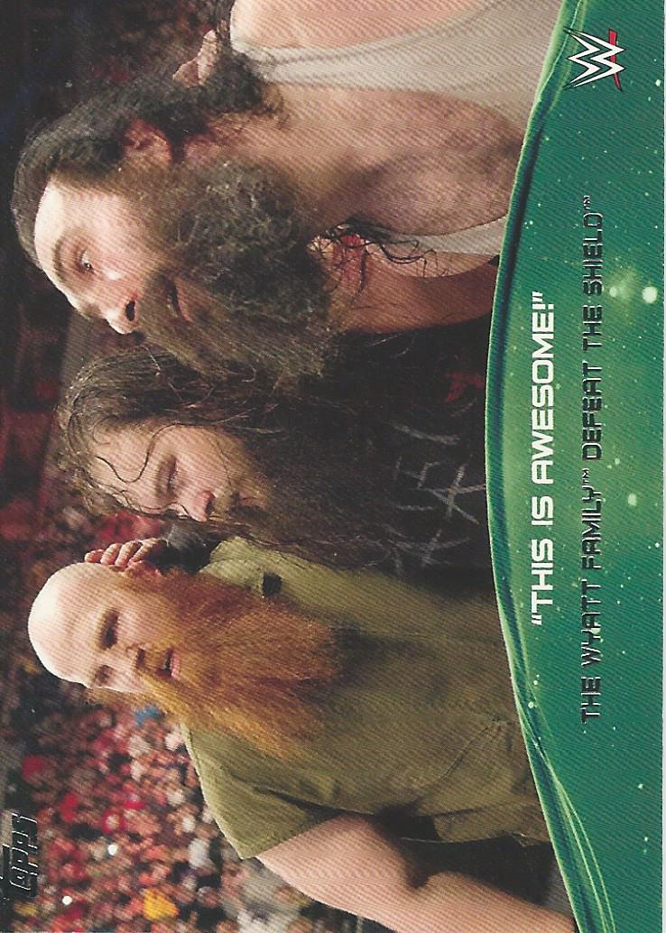 WWE Topps 2015 Wyatt Family 7 of 10 trading card PW Catalog