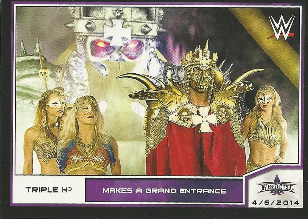 WWE Topps Road to WrestleMania 2014 Triple H Charlotte Flair Alexa Bliss and Sasha Banks #101
