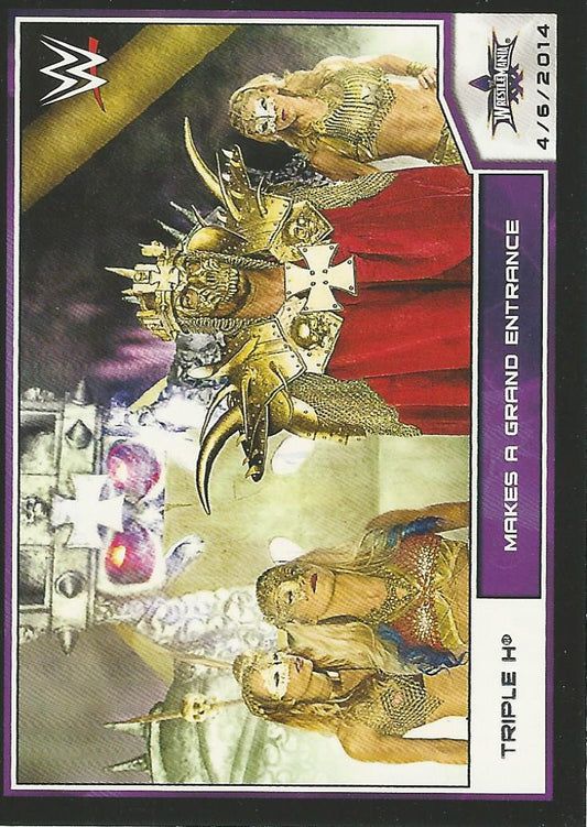 WWE Topps Road to Wrestlemania 2014 Triple H Charlotte Flair Alexa Bliss and Sasha Banks #101