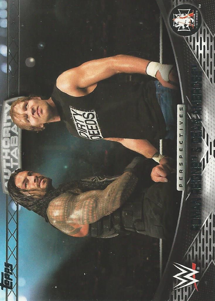 WWE Topps 2016 Roman Reigns and Dean Ambrose 13A trading card PW Catalog