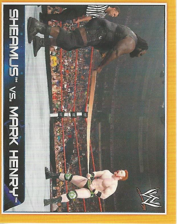 WWE Topps A-Z Sticker Collection 2014 Mark Henry vs Sheamus #165