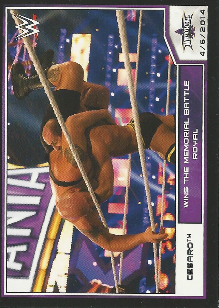 WWE Topps Road to Wrestlemania 2014 Cesaro #105