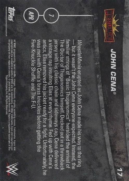 John Cena the Doctor of Thuganomics Returns trading card PW Catalog