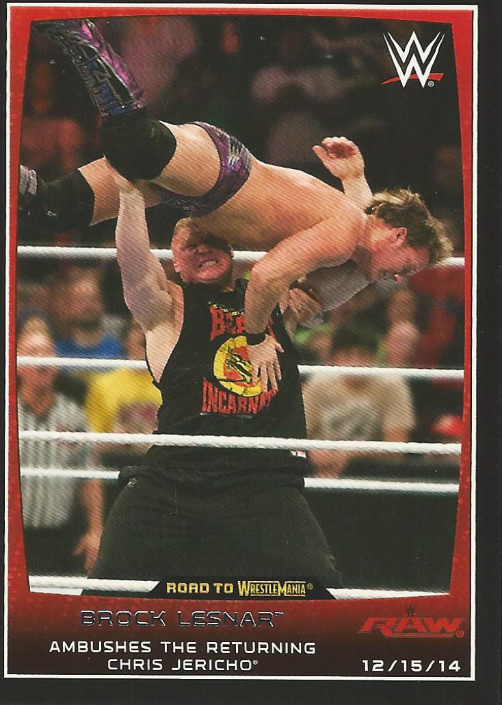 WWE Topps Road to Wrestlemania 2015 Brock Lesnar #70