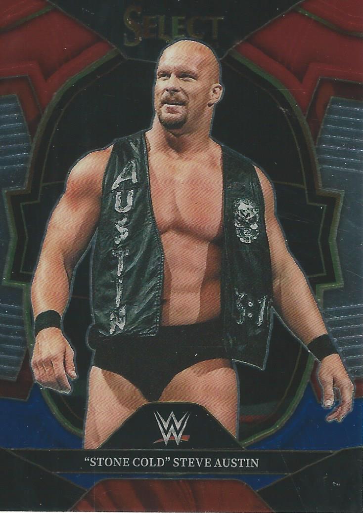 WWE Panini Select 2023 Red/Silver/Blue Stone Cold Steve Austin #37