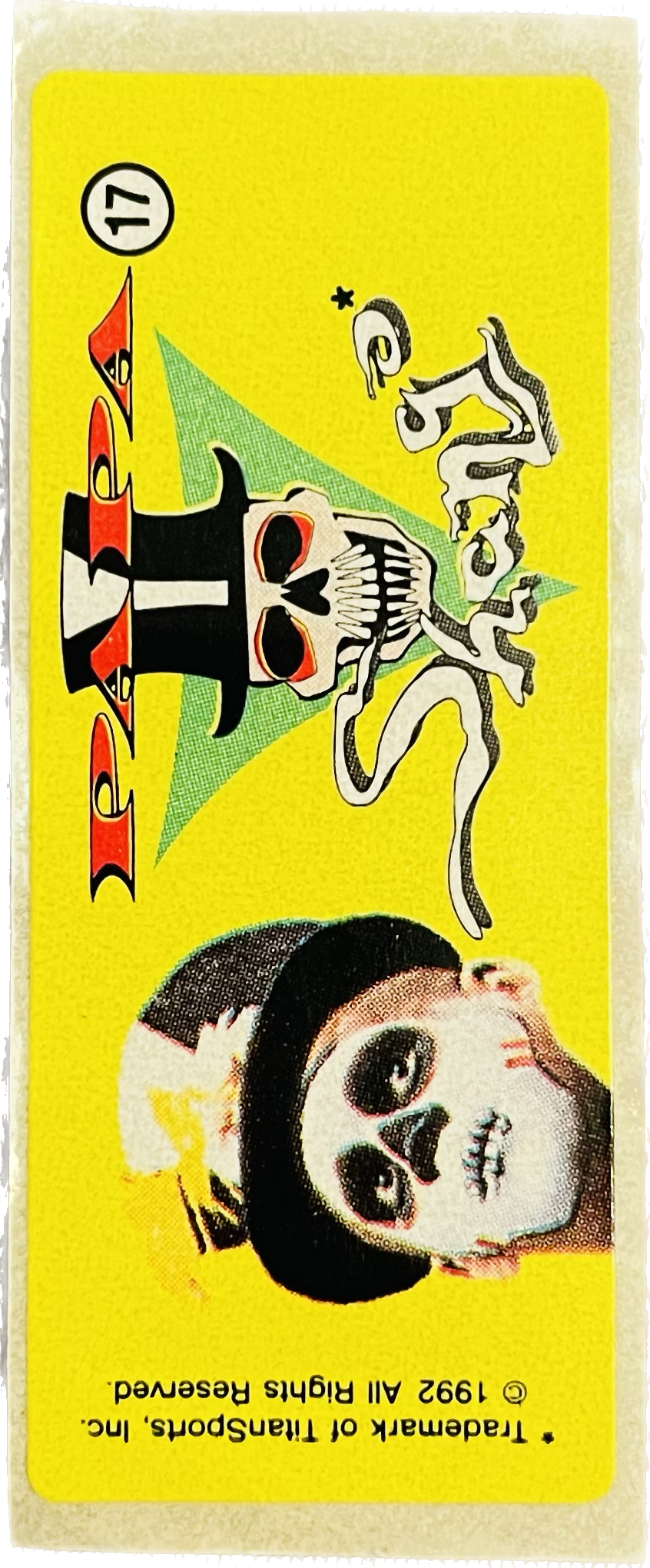 WWF Dunkin Bubble Gum Stickers (1992) No. 17 Papa Shango PW Catalog