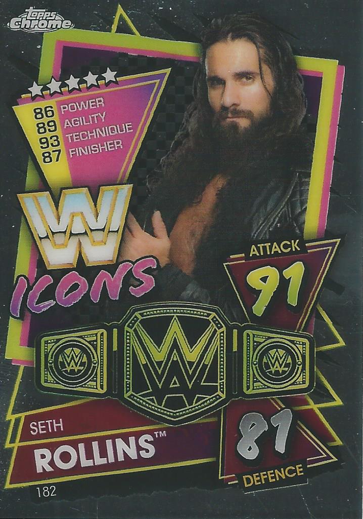 WWE Topps Slam Attax Chrome 2021 Seth Rollins #182