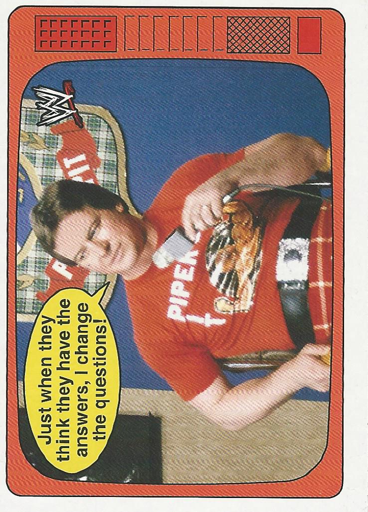 WWE Topps Heritage 2012 Superstars Speak Roddy Piper 6 of 20 trading card PW Catalog