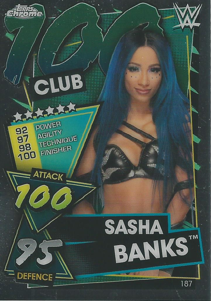 WWE Topps Slam Attax Chrome 2021 Sasha Banks #187