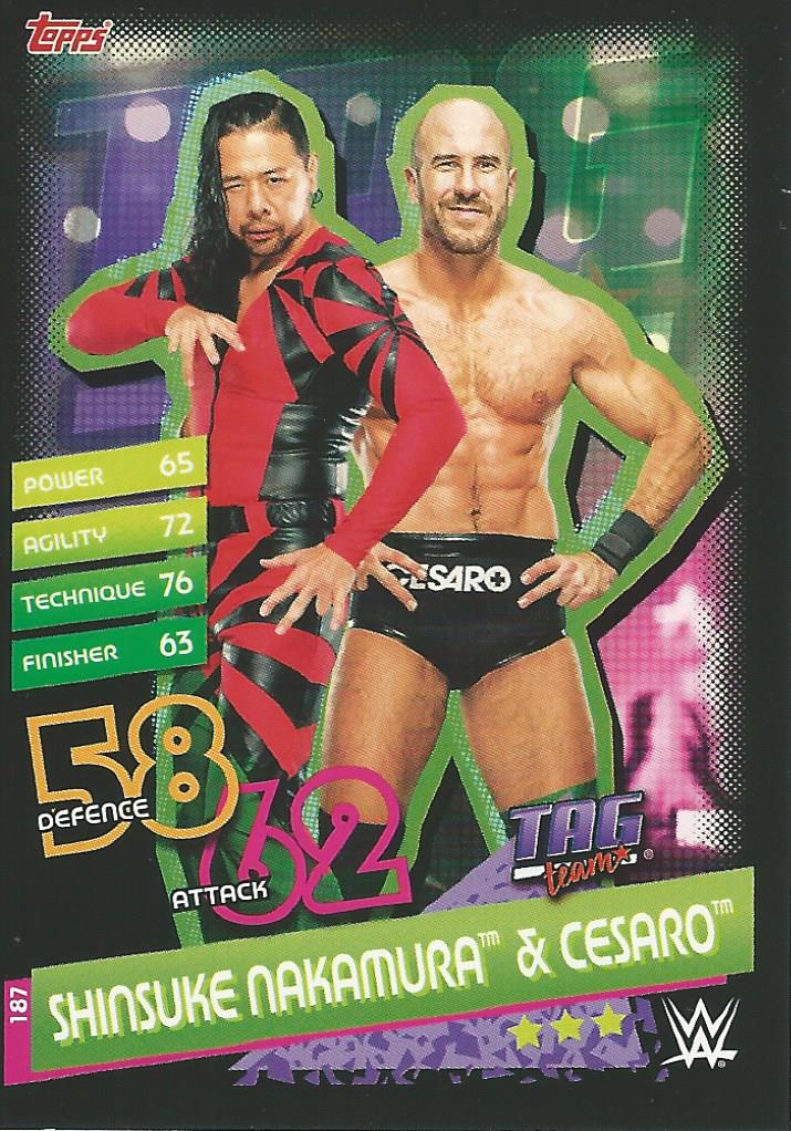 WWE Topps Slam Attax Reloaded 2020 Shinsuke Nakamura & Cesaro #187