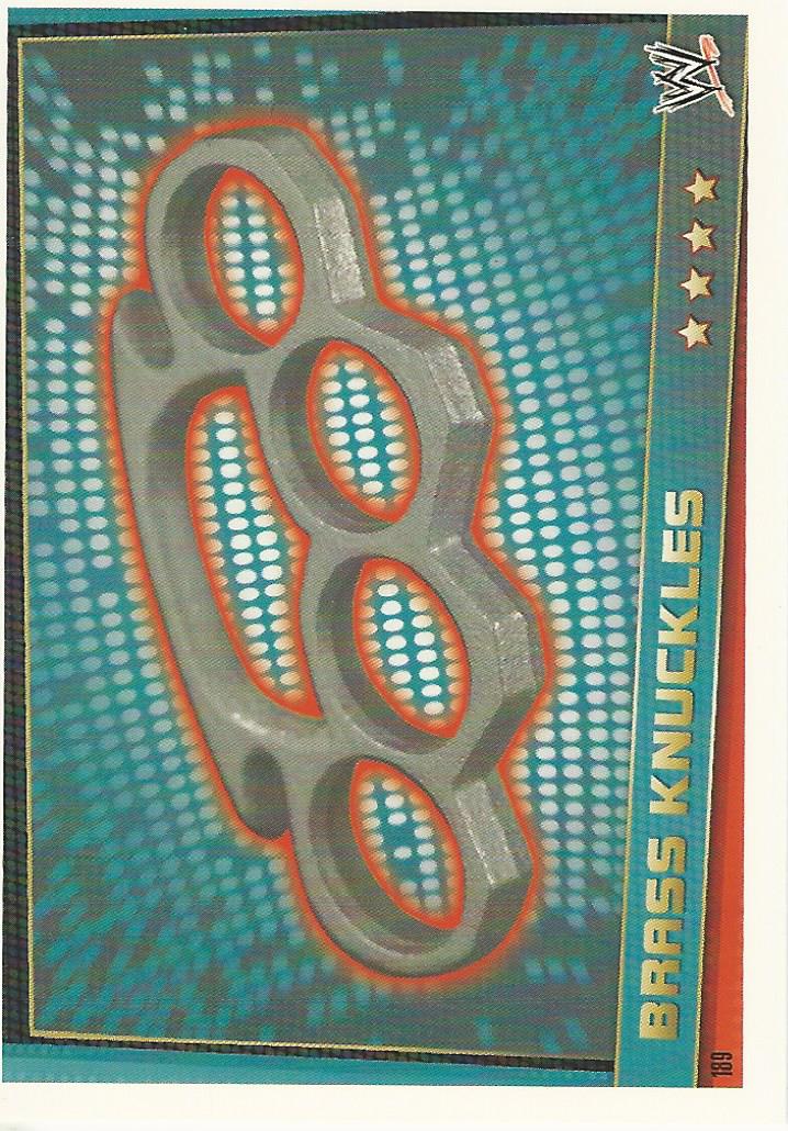 WWE Topps Slam Attax Rebellion 2012 Brass Knuckles #189