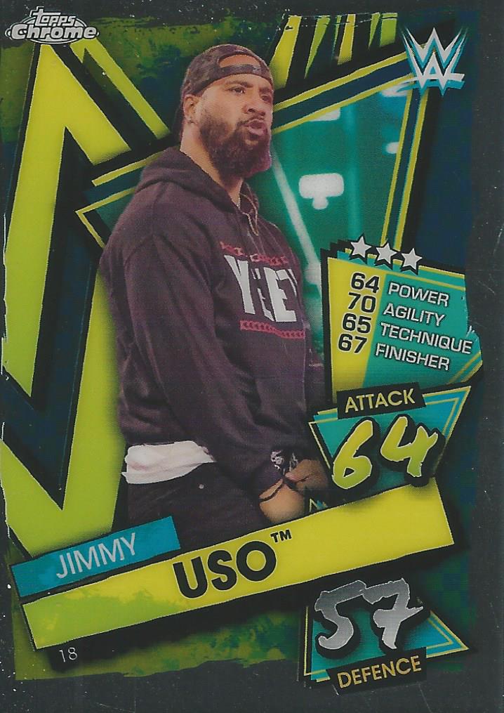 WWE Topps Slam Attax Chrome 2021 Jimmy Uso #18