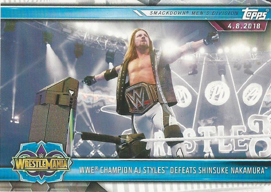 WWE Topps Champions 2019 AJ Styles #96