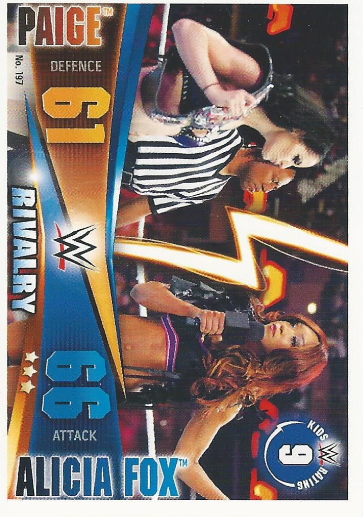 WWE Topps Slam Attax Rivals 2014 Paige vs Alicia Fox #197