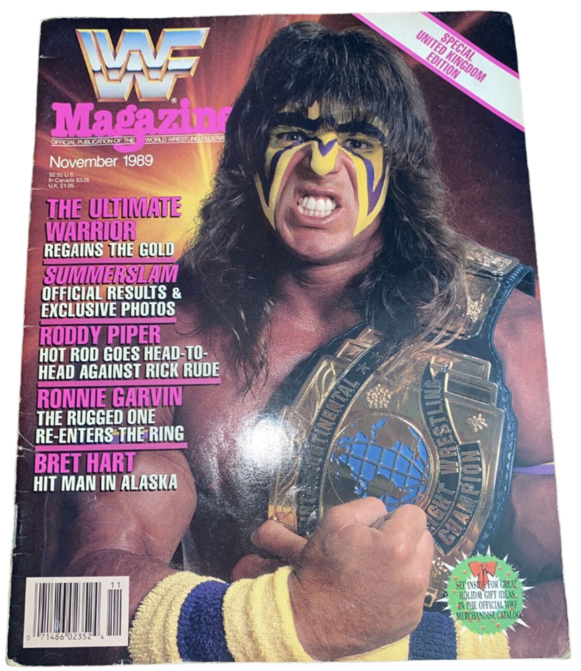WWF Magazine from The United Kingdom November 1989 Magazine PWcatalog